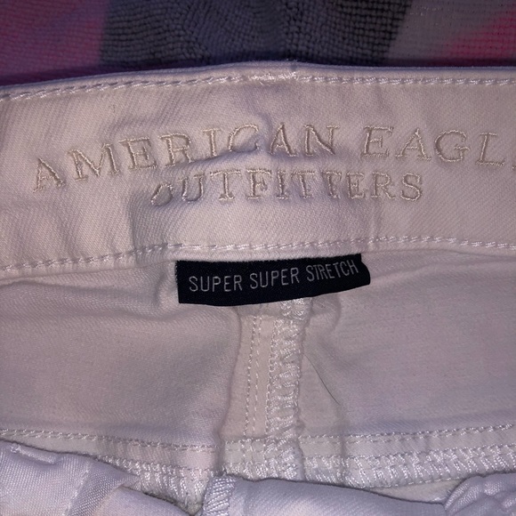 White Ripped Denim Shorty Shorts - Picture 3 of 3